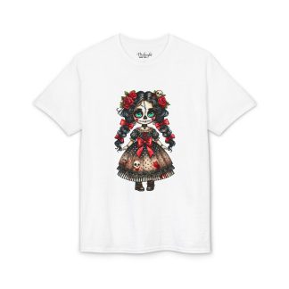 Sugar Skull Doll T-Shirt — Day of the Dead Gothic Girl Tee